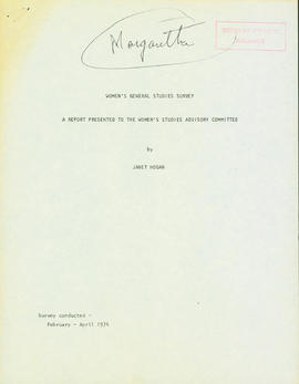 Women's General Studies Survey