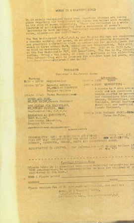 Women in a Changing World Flyer